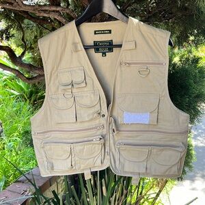 Crystal River Mens size M‎ fishing utility vest tan